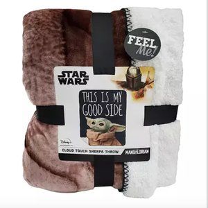 Star Wars Baby Yoda Cloud Touch Sherpa Throw